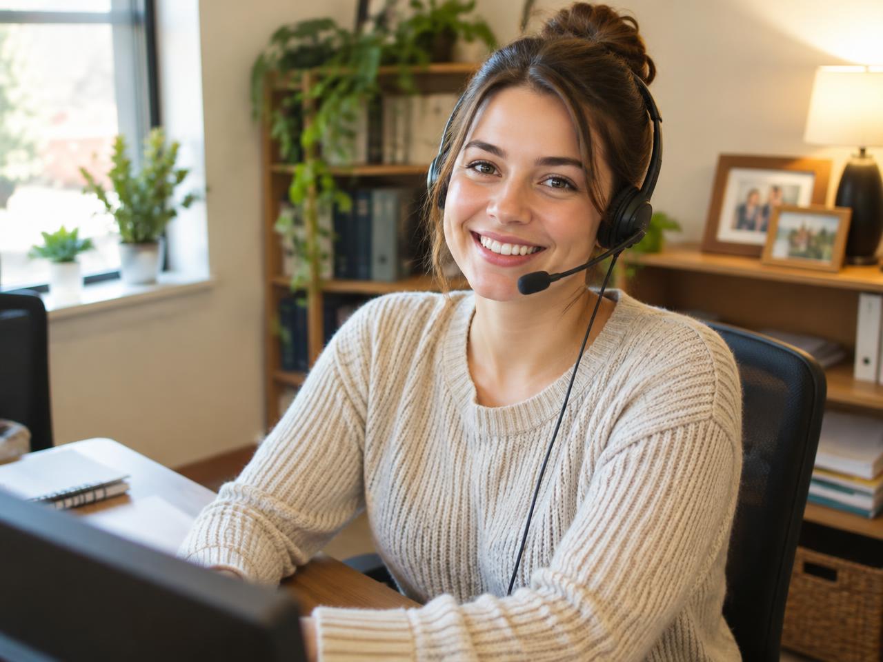 Vending Source team member answering calls
