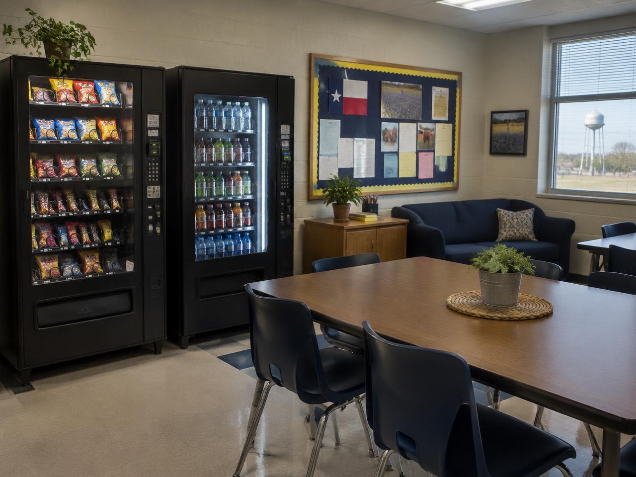 Vending machines installed for a Crandall, TX workplace