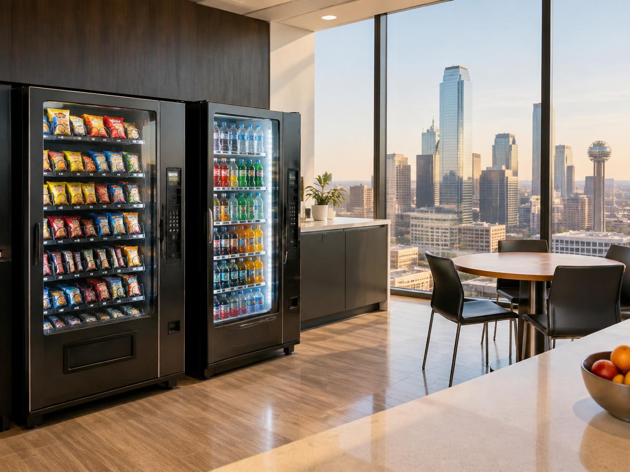 Vending machines installed for a Dallas, TX workplace