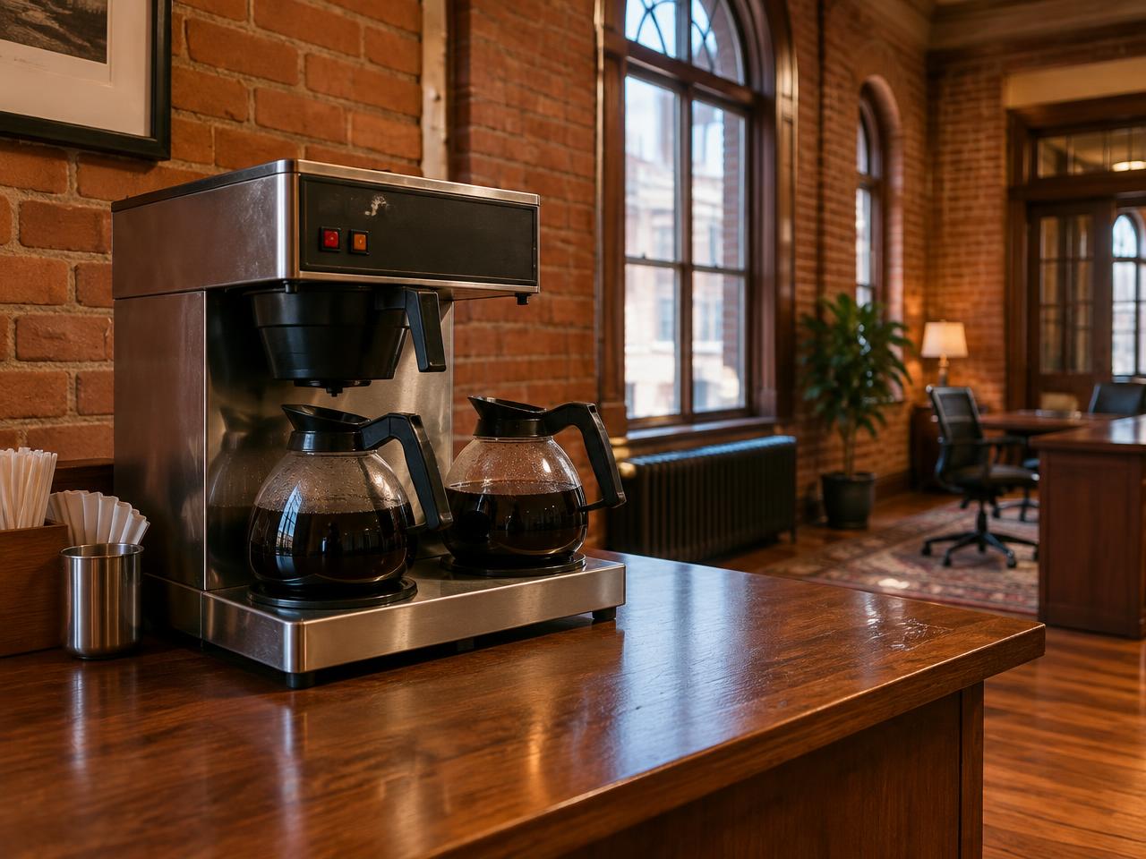 Office coffee station for a Fort Worth, TX workplace