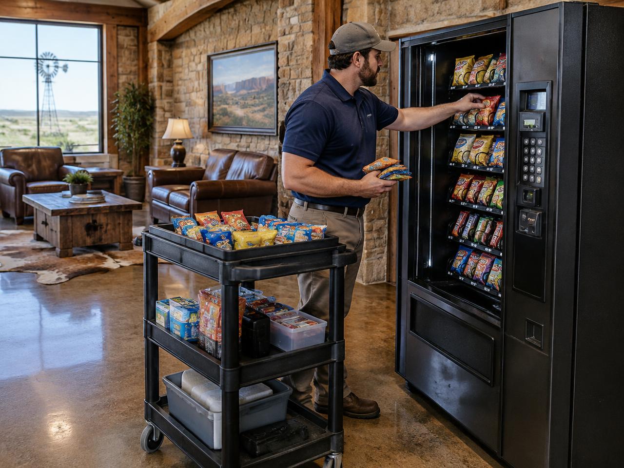 Cashless vending service for a Fort Worth, TX workplace