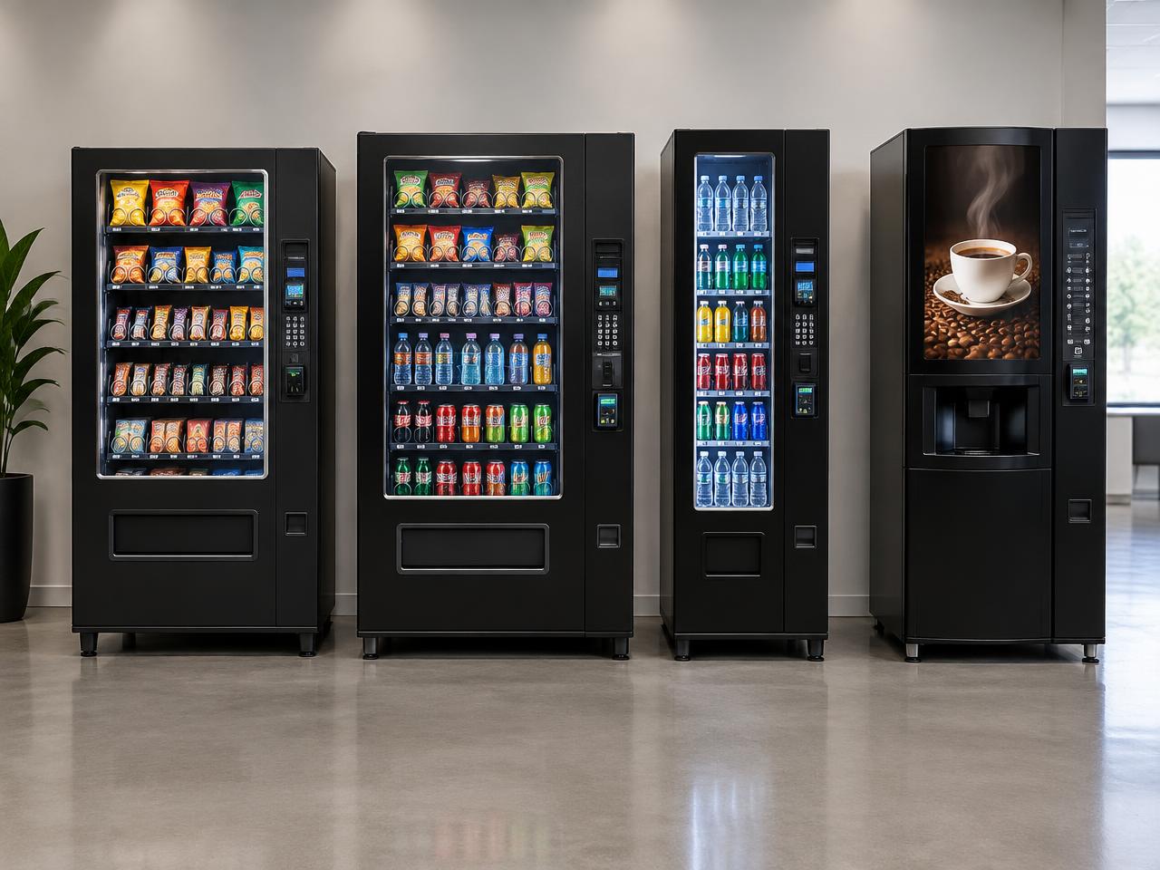 Snack, combo, drink and coffee vending machines